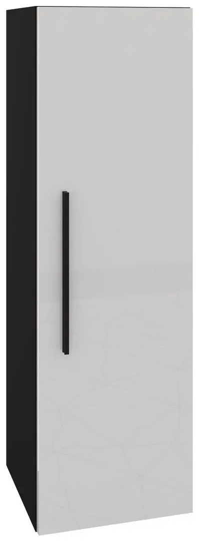 Dulap suspendat Haaus Kos 1D 95x30 cm (White Gloss/Black)