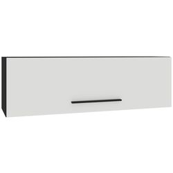 Dulap suspendat Haaus Kos 1D 95x30 cm (White Gloss/Black) Thumb