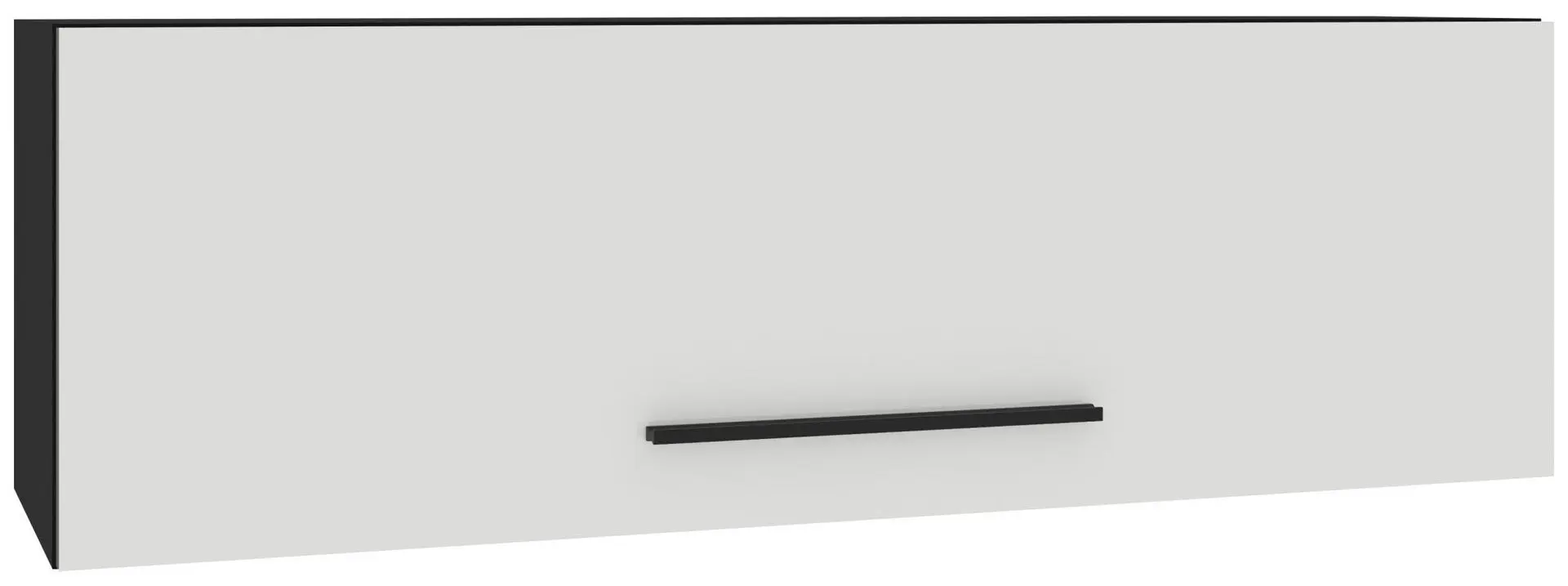 Dulap suspendat Haaus Kos 1D 95x30 cm (White Gloss/Black)