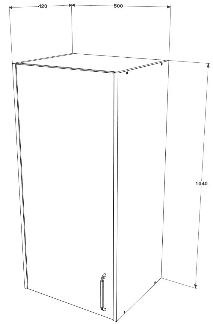 Dulap suspendat Haaus Malmo 1D 104x50 cm (Artisan Oak/Clay)