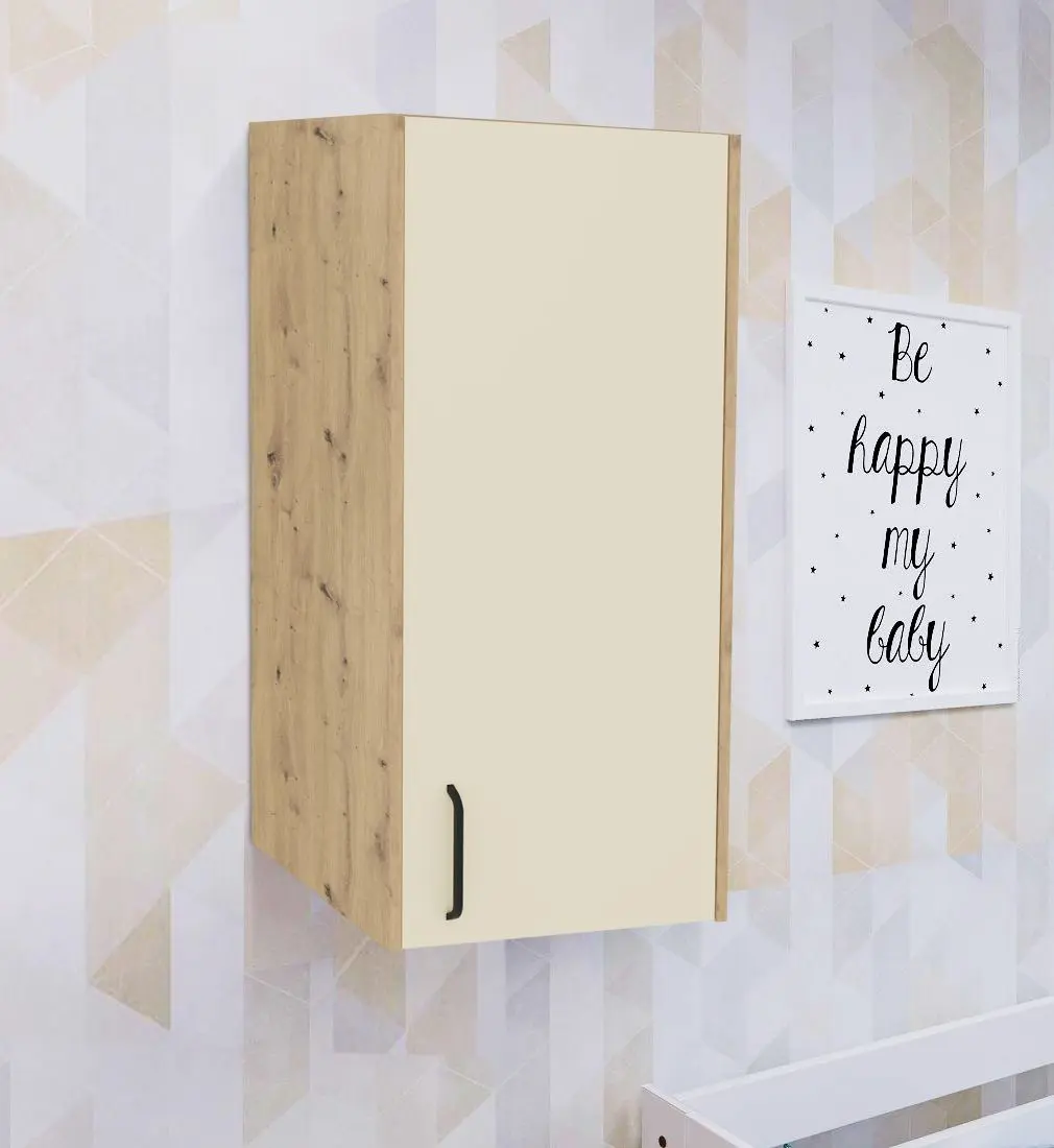 Dulap suspendat Haaus Malmo 1D 104x50 cm (Artisan Oak/Clay)