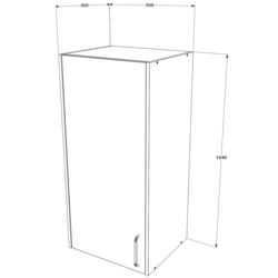 Dulap suspendat Haaus Malmo 1D 104x50 cm (White Oak/Anthracite) Thumb