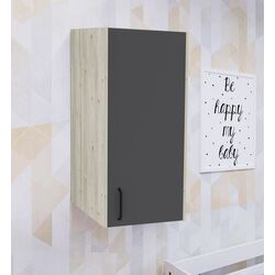 Шкафчик навесной Haaus Malmo 1D 104x50 cm (White Oak/Anthracite)