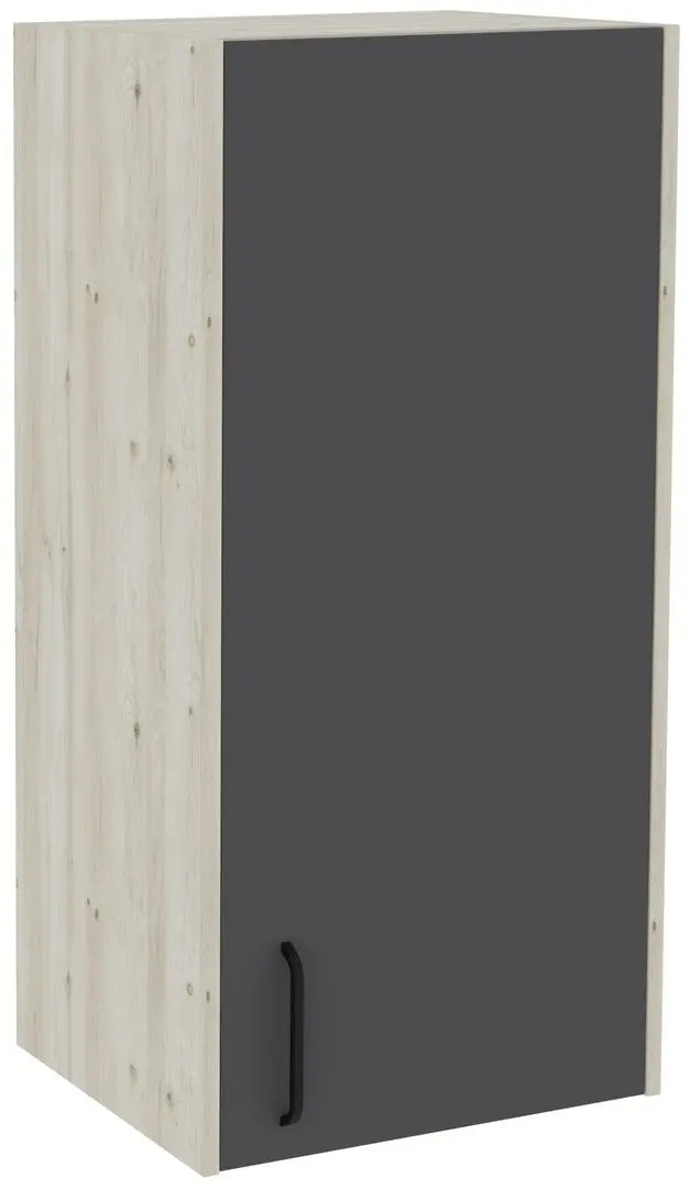 Dulap suspendat Haaus Malmo 1D 104x50 cm (White Oak/Anthracite)