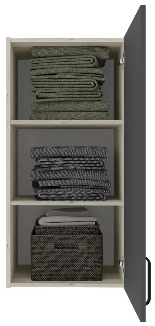 Dulap suspendat Haaus Malmo 1D 104x50 cm (White Oak/Anthracite)