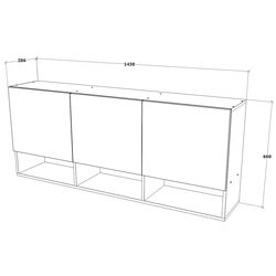 Dulap suspendat Haaus Malmo 3D 144x60 (Artisan Oak/Clay) Thumb