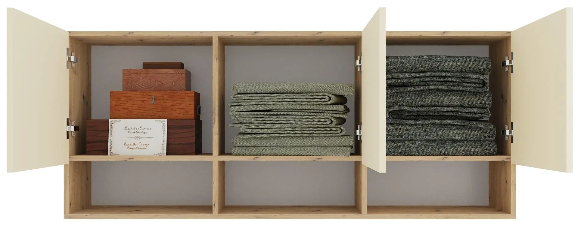 Dulap suspendat Haaus Malmo 3D 144x60 (Artisan Oak/Clay)