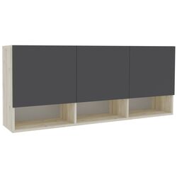 Шкафчик навесной Haaus Malmo 3D 144x60 cm (White Oak/Anthracite) Thumb