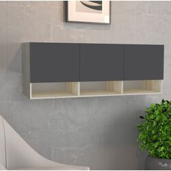 Шкафчик навесной Haaus Malmo 3D 164x60 cm (Anthracite/White Oak)