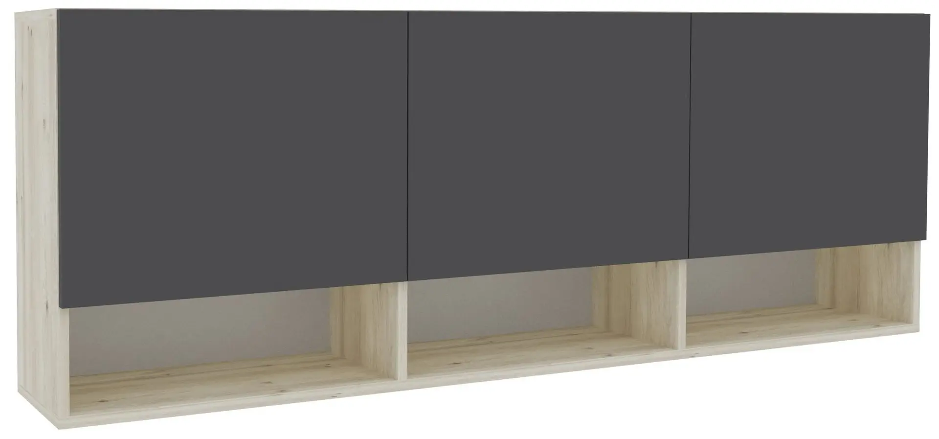 Dulap suspendat Haaus Malmo 3D 164x60 cm (Anthracite/White Oak)