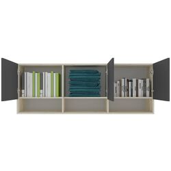 Dulap suspendat Haaus Malmo 3D 164x60 cm (Anthracite/White Oak) Thumb