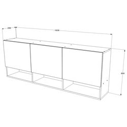 Dulap suspendat Haaus Malmo 3D 164x60 cm (Artisan Oak/Clay) Thumb