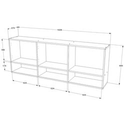 Dulap suspendat Haaus Malmo 3D 164x60 cm (Artisan Oak/Clay) Thumb
