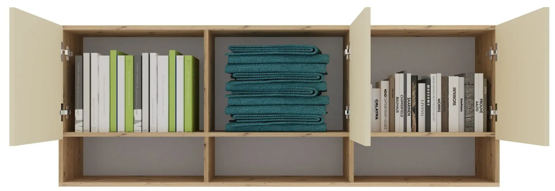 Dulap suspendat Haaus Malmo 3D 164x60 cm (Artisan Oak/Clay)