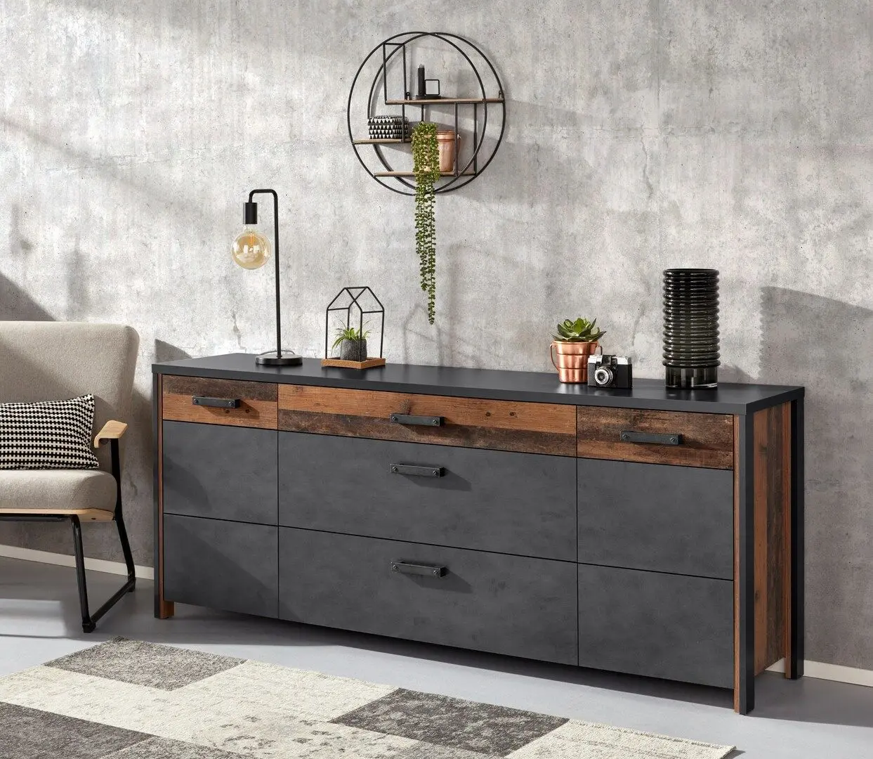 Tumba Helvetia Buffalo 241UKA25 2D3S (Matera Anthracite/Old Wood)