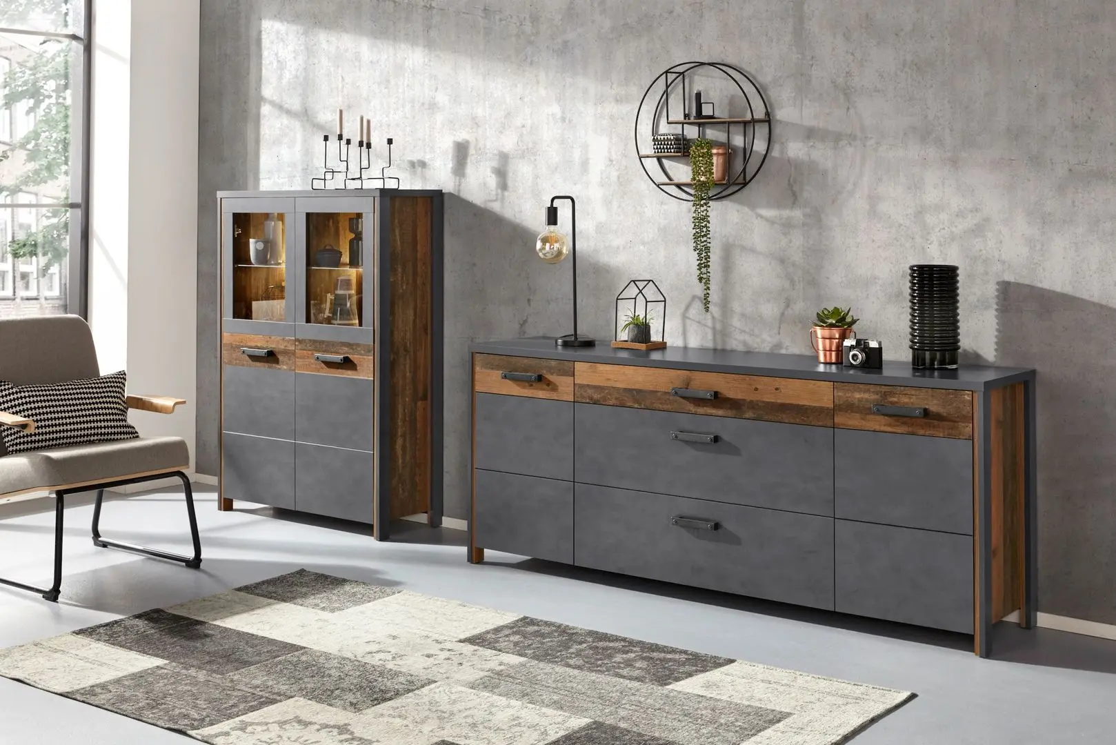 Tumba Helvetia Buffalo 241UKA25 2D3S (Matera Anthracite/Old Wood)