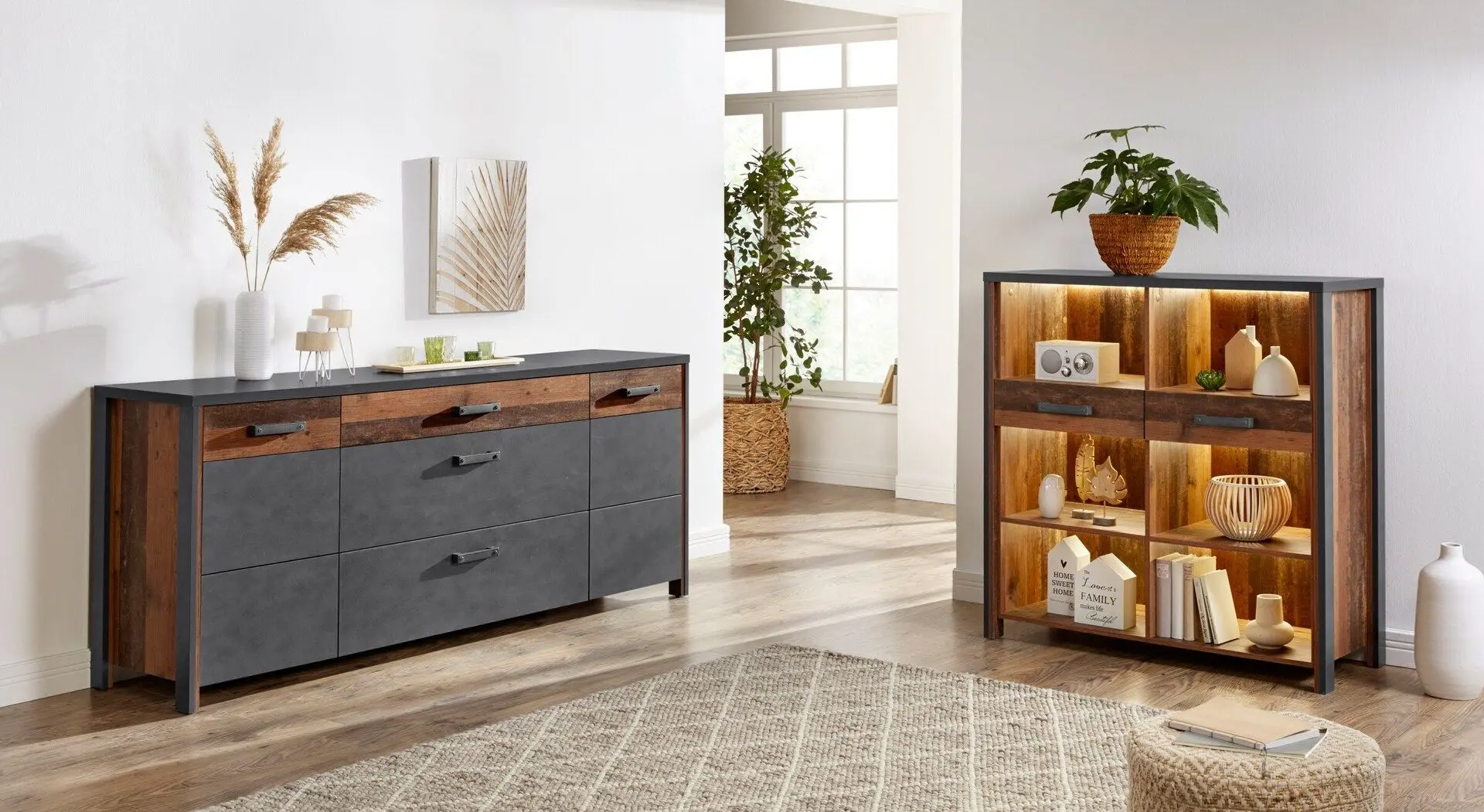 Tumba Helvetia Buffalo 241UKA25 2D3S (Matera Anthracite/Old Wood)