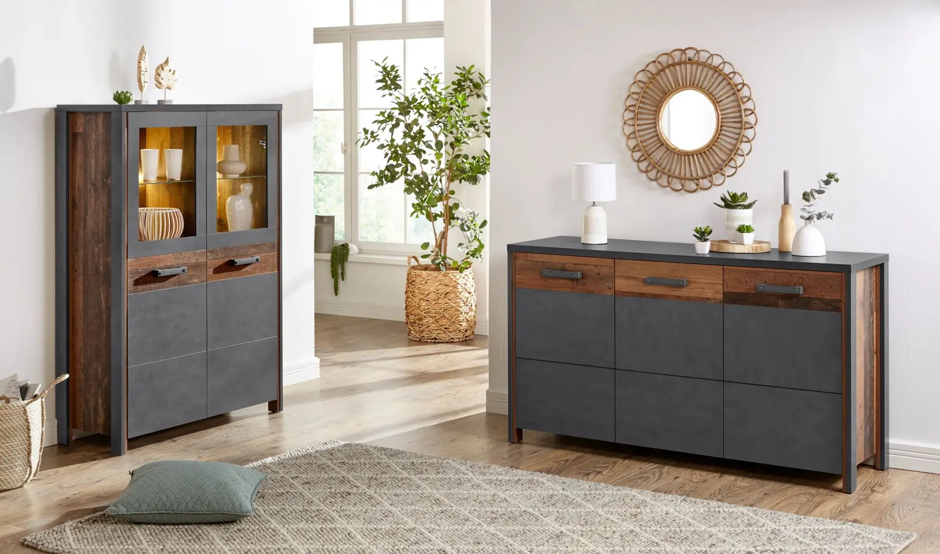 Tumba Helvetia Buffalo 241UKA43 3D (Matera Anthracite/Old Wood)