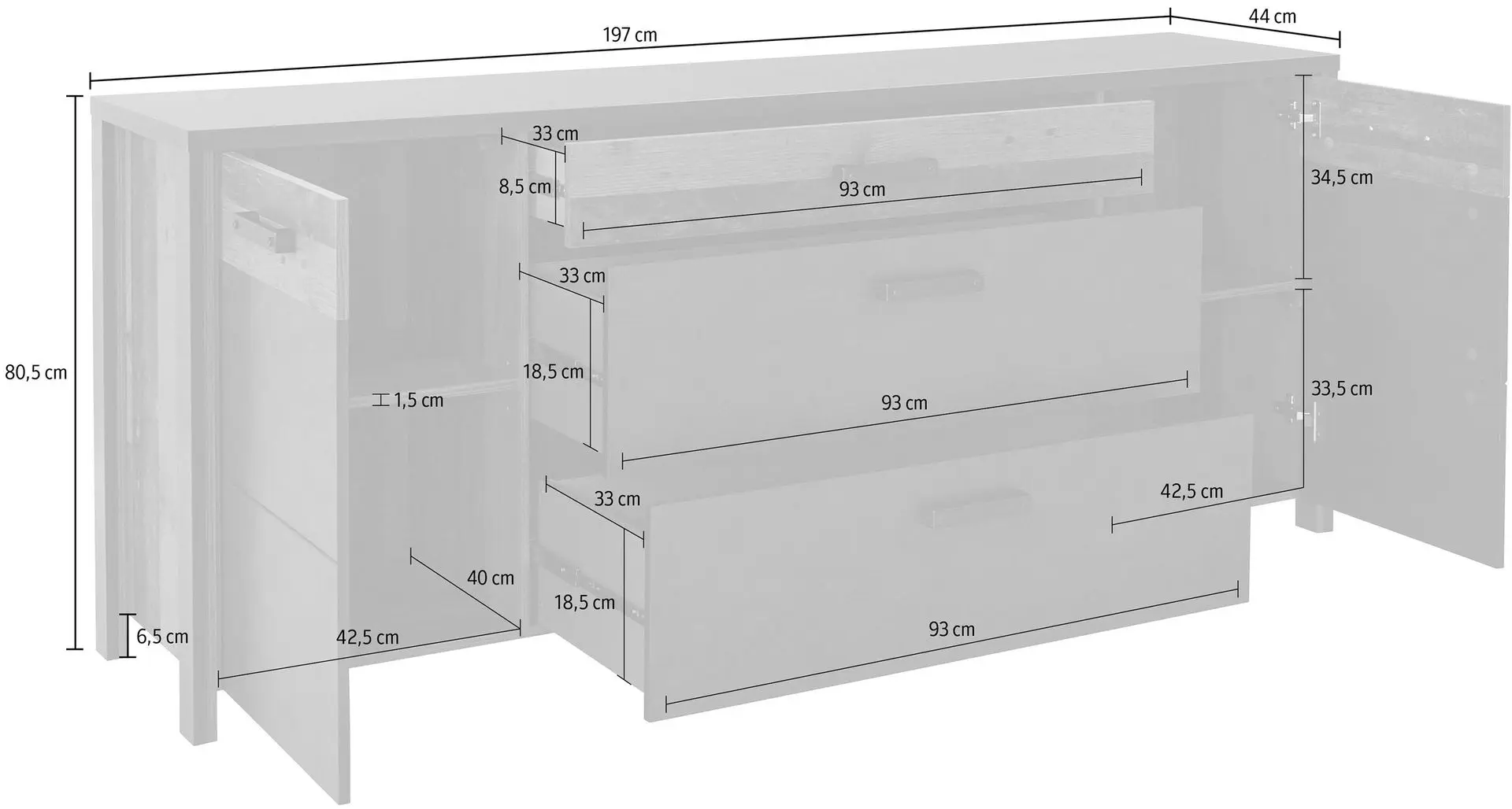 Tumba Helvetia Buffalo 24RMKA25 2D3S (Royalis Oak/Matera Anthracite) - 3