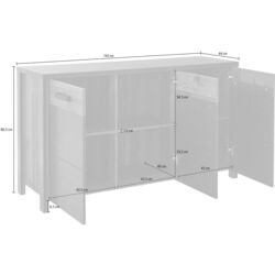 Тумба Helvetia Buffalo 24RMKA43 3D (Дуб Роялис/Матера Антрацит) Thumb