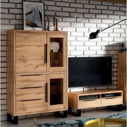 Vitrina Helvetia Halle №12 3D3S (Wotan Oak) Thumb