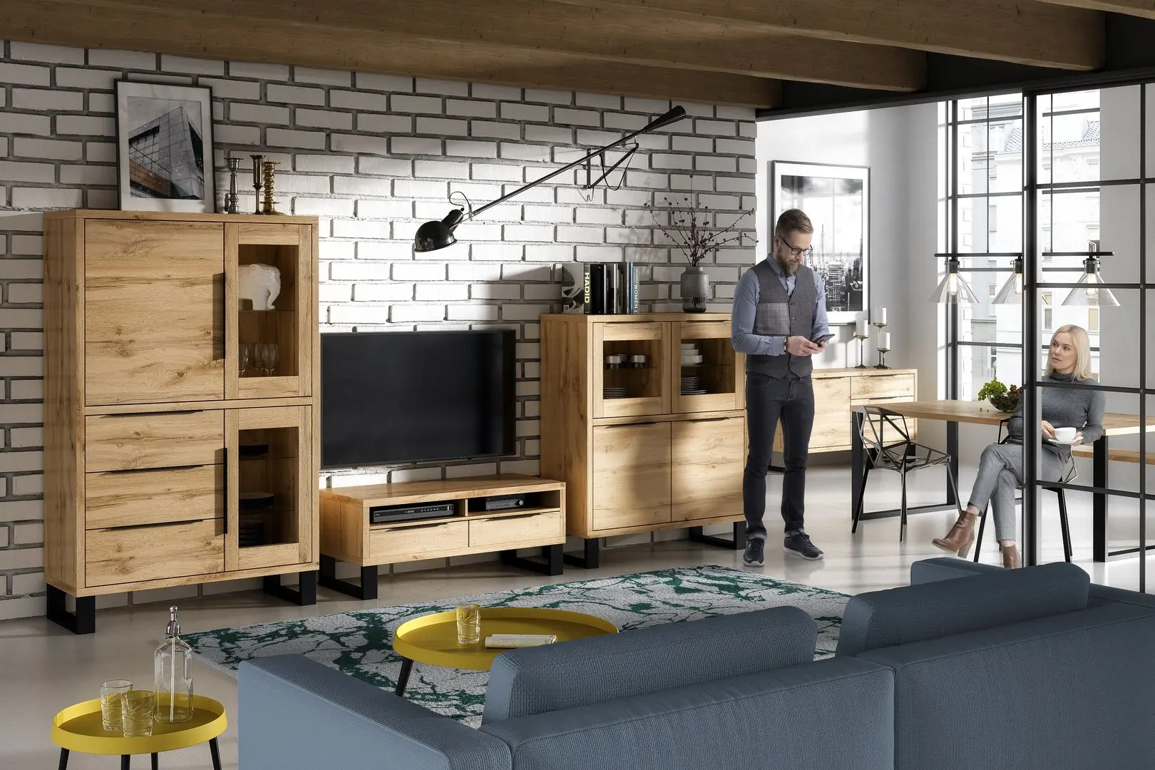 Vitrina Helvetia Halle №12 3D3S (Wotan Oak)