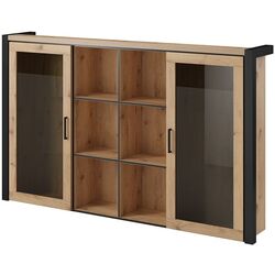 Dulap suprapus Helvetia Aktiv 24TWLK04 (Black Matt/Taurus Oak) Thumb