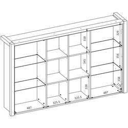 Dulap suprapus Helvetia Aktiv 24TWLK04 (Black Matt/Taurus Oak) Thumb