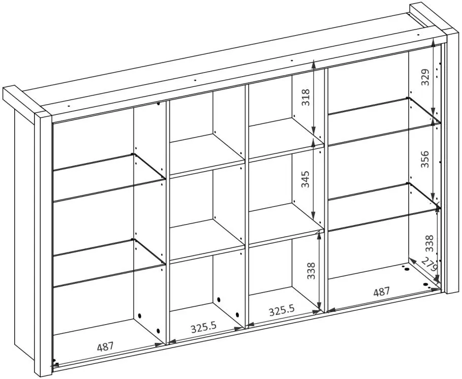 Dulap suprapus Helvetia Aktiv 24TWLK04 (Black Matt/Taurus Oak)