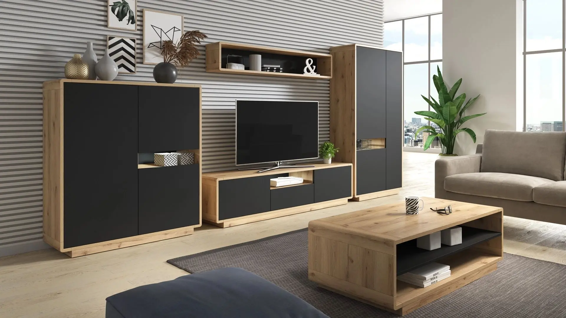 Tumba Helvetia Aston №42 3D (Black Matt/Taurus Oak)