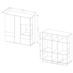 Tumba Helvetia Silke №46 3D (White/White Gloss/Wotan Oak) Thumb