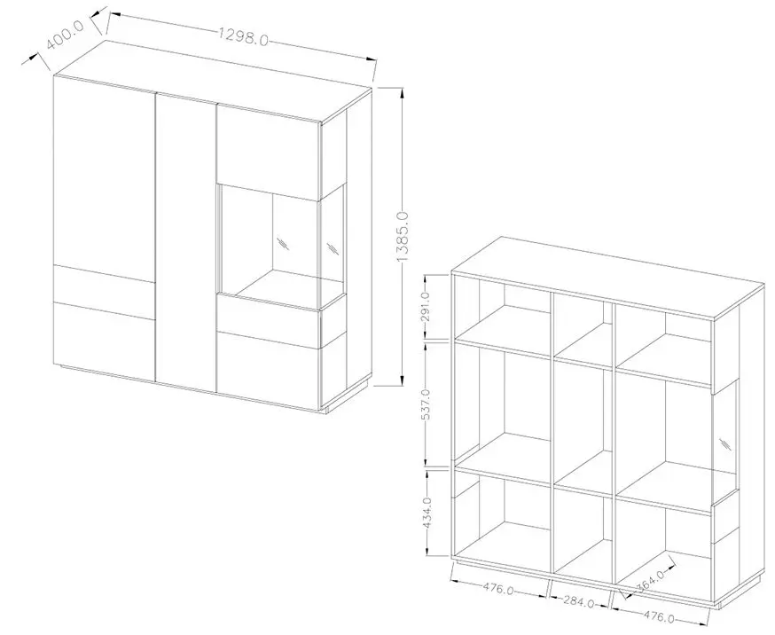 Tumba Helvetia Silke №46 3D (White/White Gloss/Wotan Oak)