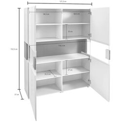 Tumba Helvetia Toledo №42 2D (White Gloss/Sanremo Oak Light) Thumb