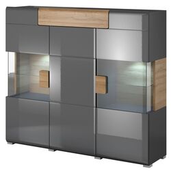 Tumba Helvetia Toledo №46 3D1S (Anthracite Gloss/Grandson Oak)