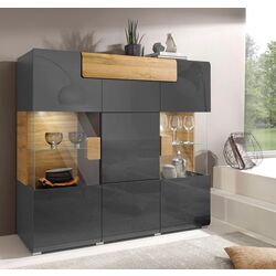 Tumba Helvetia Toledo №46 3D1S (Anthracite Gloss/Grandson Oak) Thumb