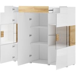 Tumba Helvetia Toledo №46 3D1S (White Gloss/Sanremo Oak Light) Thumb