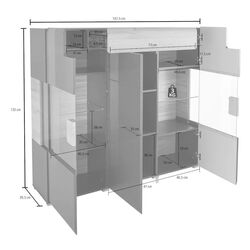 Tumba Helvetia Toledo №46 3D1S (White Gloss/Sanremo Oak Light) Thumb