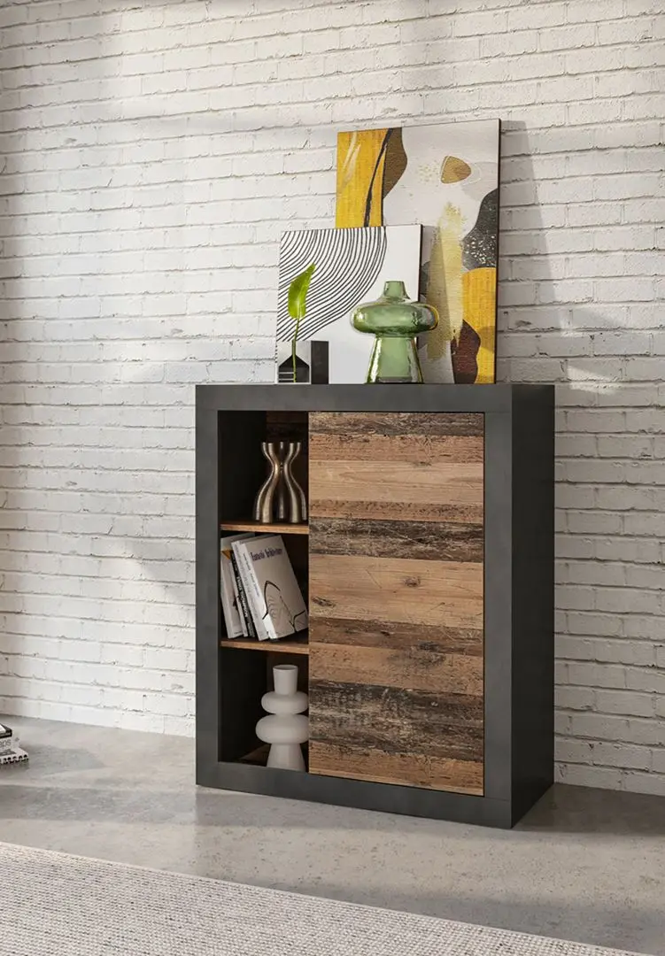 Tumba Helvetia Zena №42 1D P/L (Matera/Old Style Mix Planked-Old Wood)