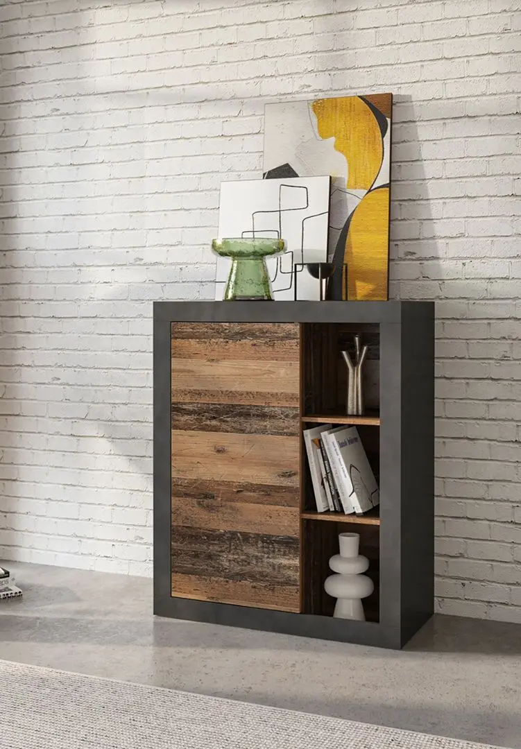 Tumba Helvetia Zena №42 1D P/L (Matera/Old Style Mix Planked-Old Wood)