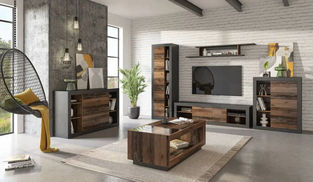 Tumba Helvetia Zena №42 1D P/L (Matera/Old Style Mix Planked-Old Wood)