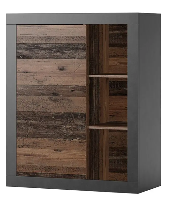 Tumba Helvetia Zena №42 1D P/L (Matera/Old Style Mix Planked-Old Wood)