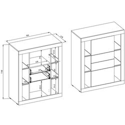 Comoda Helvetia Zena №46 2KL 2SZ (Matera/Old Style Mix Planked-Old Wood) Thumb