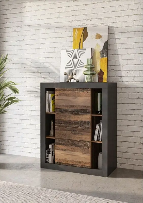 Comoda Helvetia Zena №46 2KL 2SZ (Matera/Old Style Mix Planked-Old Wood) - 2