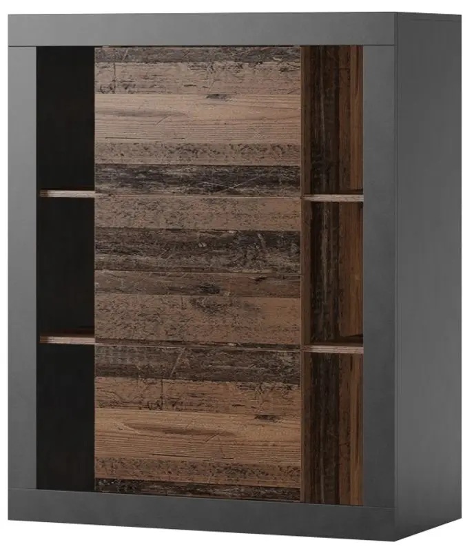 Comoda Helvetia Zena №46 2KL 2SZ (Matera/Old Style Mix Planked-Old Wood)