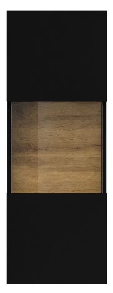 Vitrina suspendata Helvetia Ava №07 1D (Black/Wotan Oak)