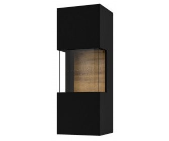 Vitrina suspendata Helvetia Ava №07 1D (Black/Wotan Oak)