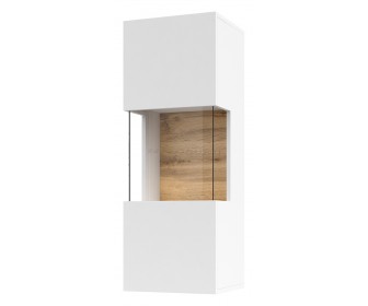 Vitrina suspendata Helvetia Ava №07 1D (White/Wotan Oak)