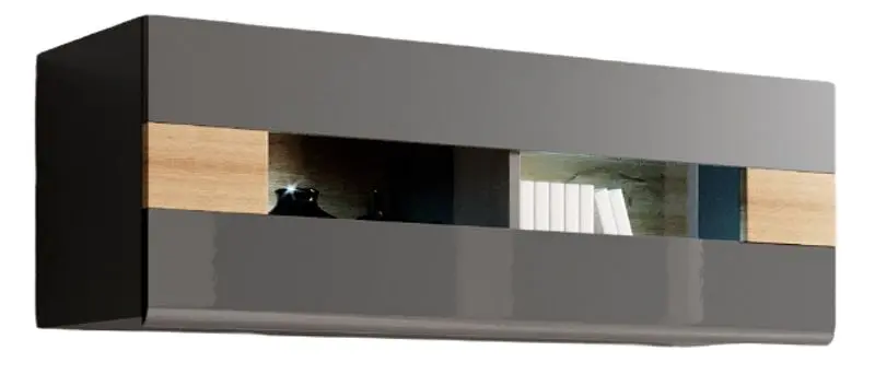 Dulap suspendat Helvetia Toledo №08 (Anthracite/Anthracite Gloss/Grandson Oak)