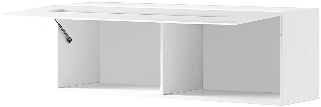 Dulap suspendat Helvetia Toledo №08 (White/White Gloss)