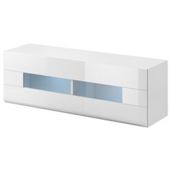 Dulap suspendat Helvetia Toledo №08 (White/White Gloss)